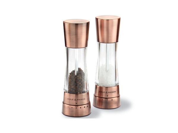 Súprava mlynčekov na soľ a korenie Derwent Copper Gourmet Precision+